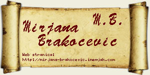 Mirjana Brakočević vizit kartica